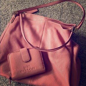 Pink coach bag